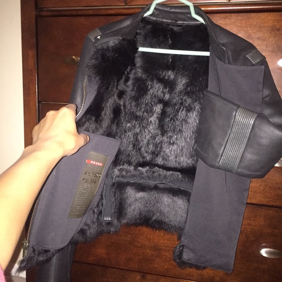 Prada Jackets & Blazers - Genuine Shearling PRADA biker jacket